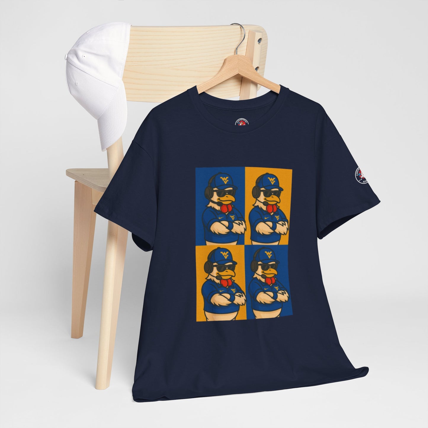Warhol WVU Coop Daddy T-Shirt – Pop Art Coach Rooster Graphic Tee for Mountaineer Fans FREE SHIPPING