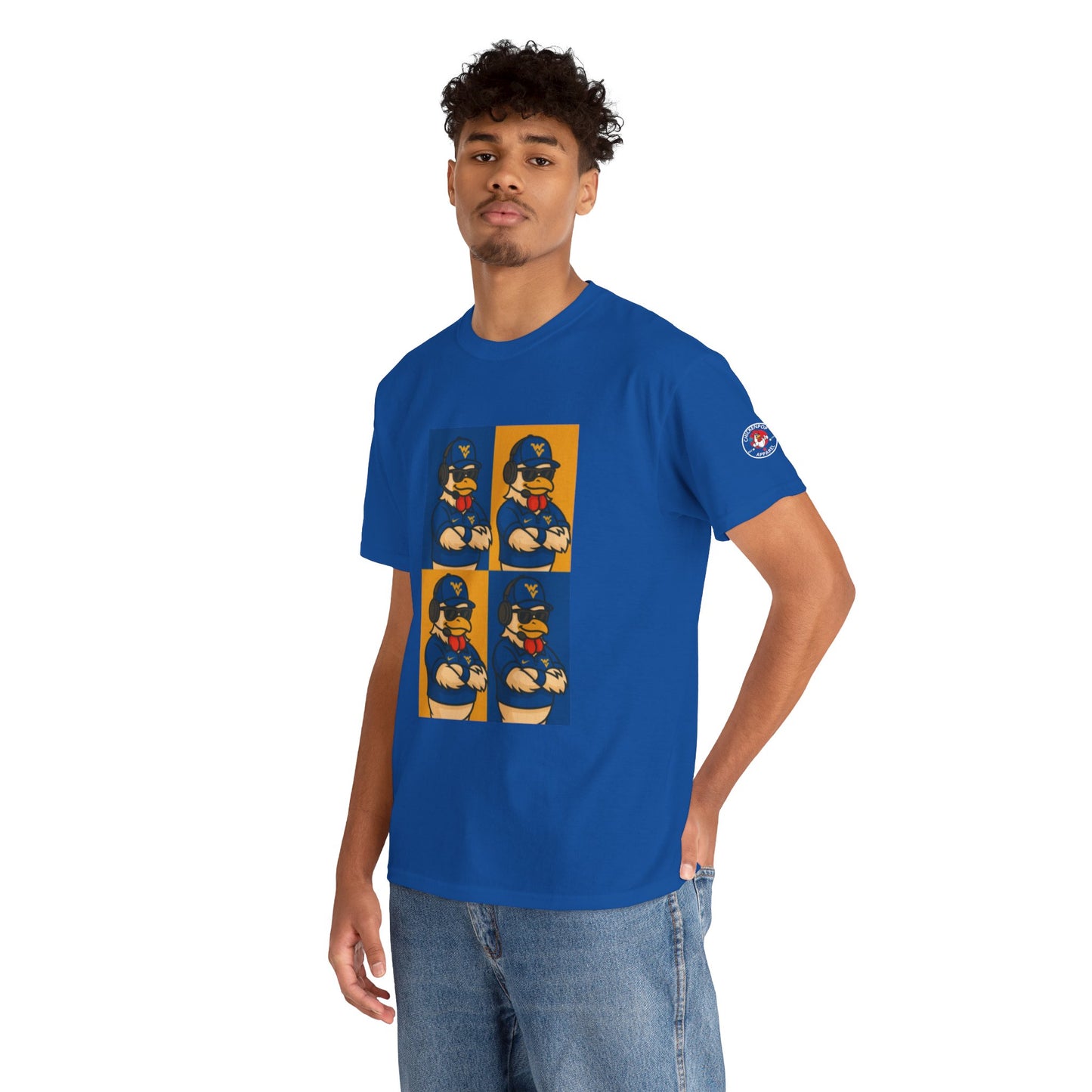 Warhol WVU Coop Daddy T-Shirt – Pop Art Coach Rooster Graphic Tee for Mountaineer Fans FREE SHIPPING