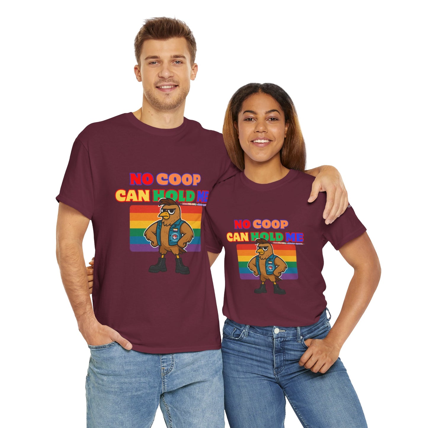 No Coop Can Hold Me – Theym Hen Unisex Pride Tee