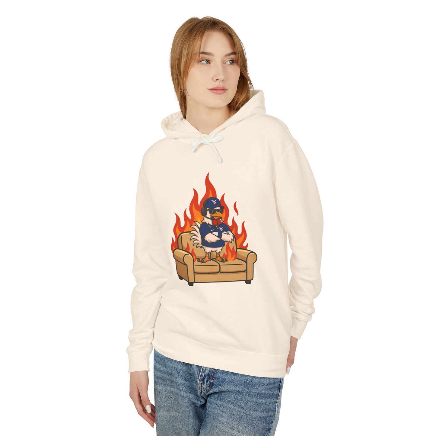 Big Rich Energy Burning Couch Hoodie – Chaos Quote 🔥FREE SHIPPING🔥