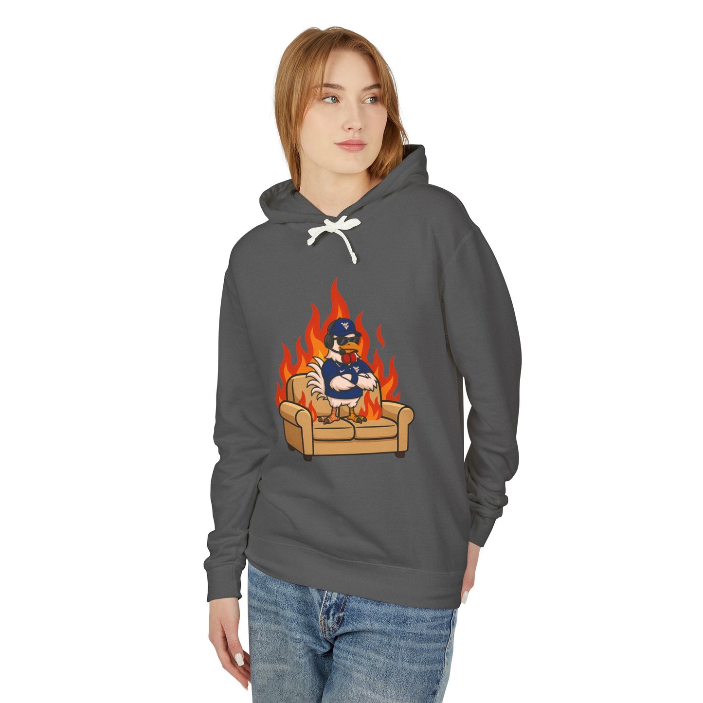 Big Rich Energy Burning Couch Hoodie – Chaos Quote 🔥FREE SHIPPING🔥