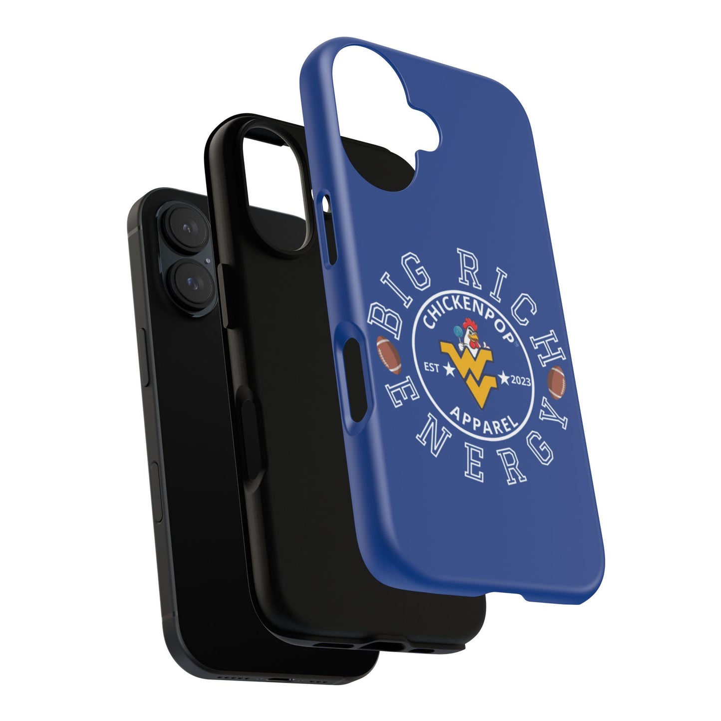 Don’t Be A Devries Funny Chicken Phone Case – Durable Dual-Layer Protection for iPhone, Samsung, Pixel – Matte or Glossy Finish Blue