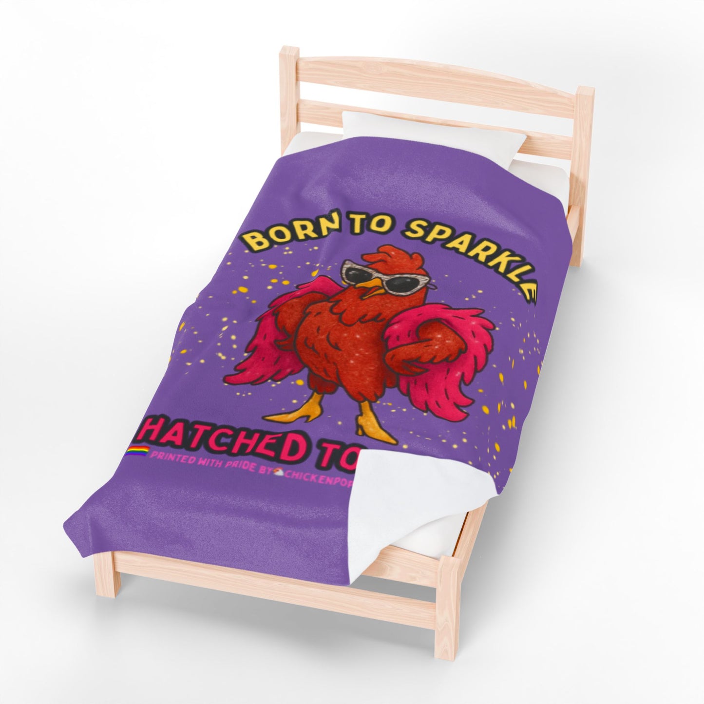 Born to Sparkle Velveteen Blanket – Soft, Sassy, and Ready to Slay