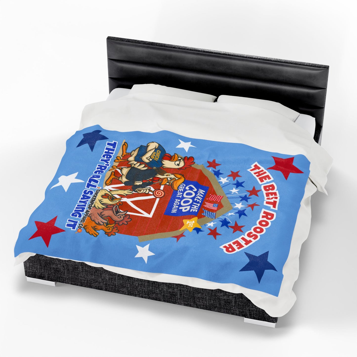 The Best Rooster Blanket – Make the Coop Great Again | Funny Chicken Throw Blanket for Adults – Cozy, Patriotic & Hilarious Gift