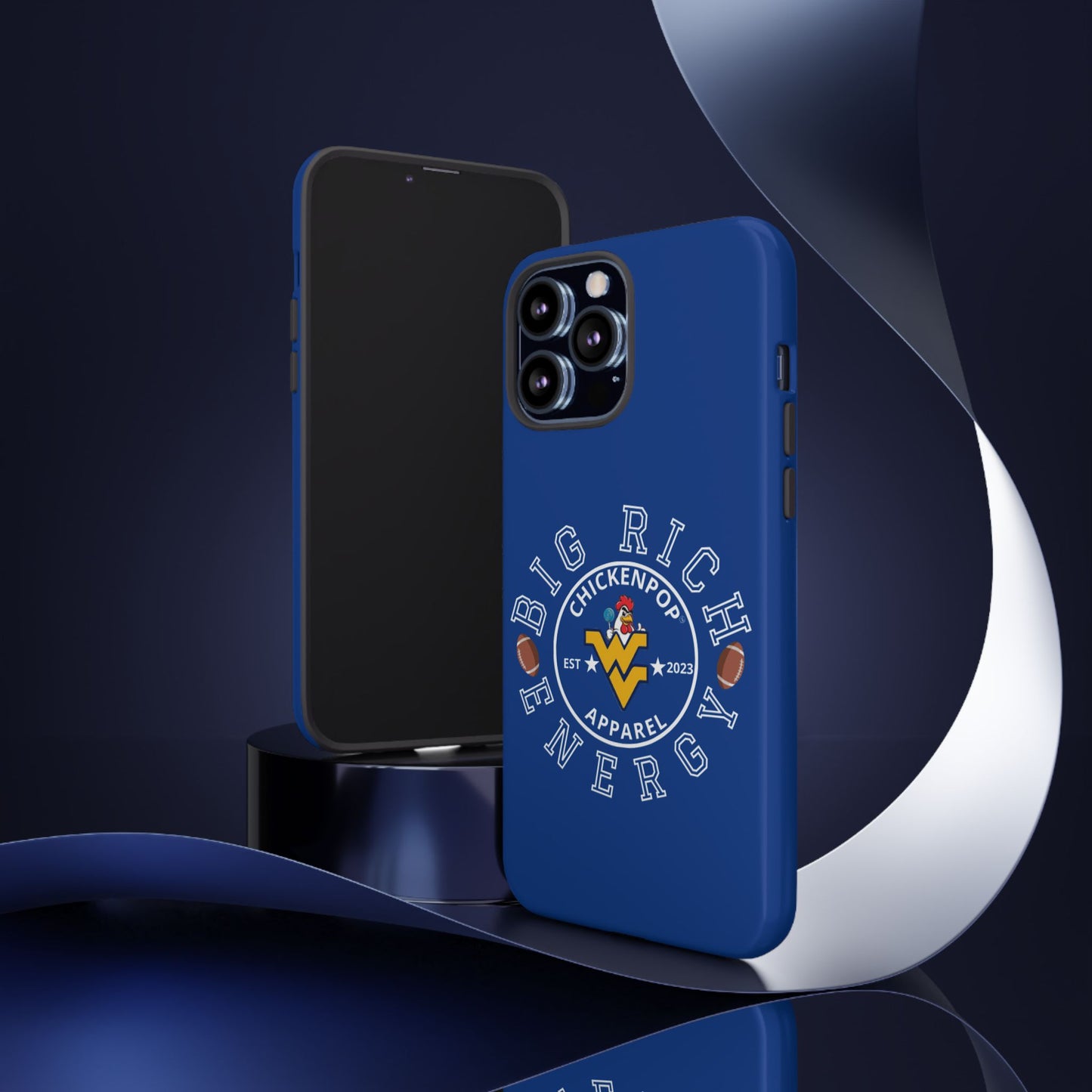 Don’t Be A Devries Funny Chicken Phone Case – Durable Dual-Layer Protection for iPhone, Samsung, Pixel – Matte or Glossy Finish Blue