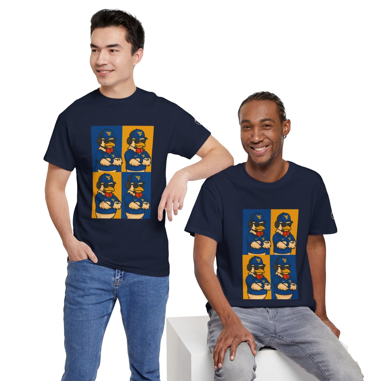 Warhol WVU Coop Daddy T-Shirt – Pop Art Coach Rooster Graphic Tee for Mountaineer Fans FREE SHIPPING