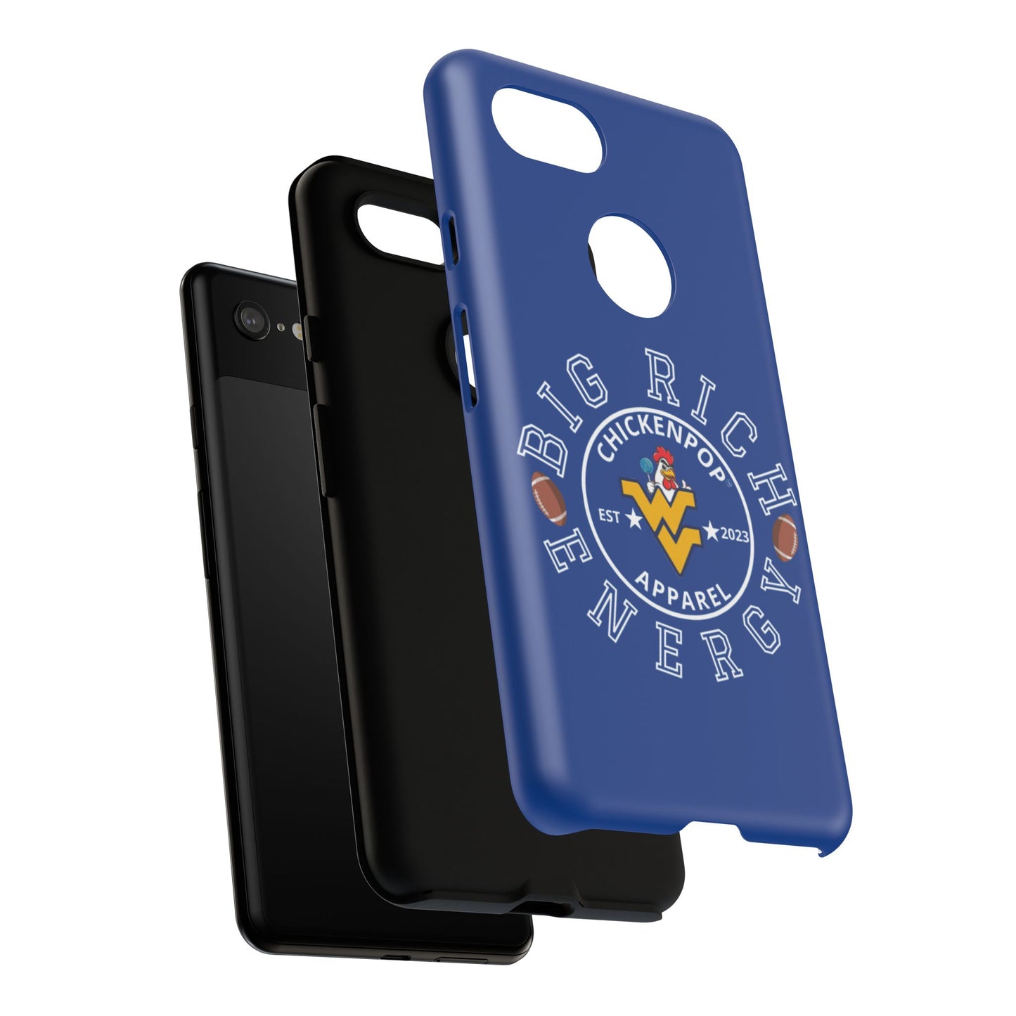 Don’t Be A Devries Funny Chicken Phone Case – Durable Dual-Layer Protection for iPhone, Samsung, Pixel – Matte or Glossy Finish Blue