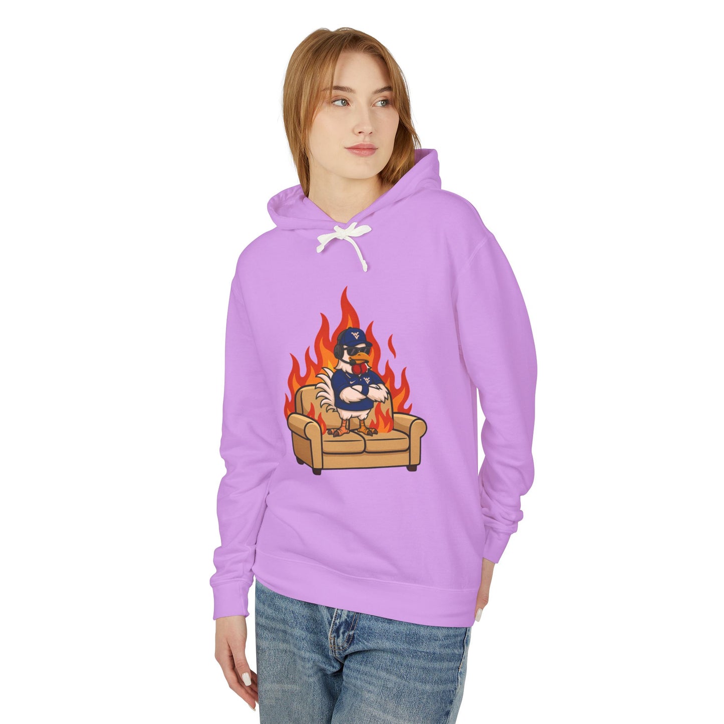 Big Rich Energy Burning Couch Hoodie – Chaos Quote 🔥FREE SHIPPING🔥