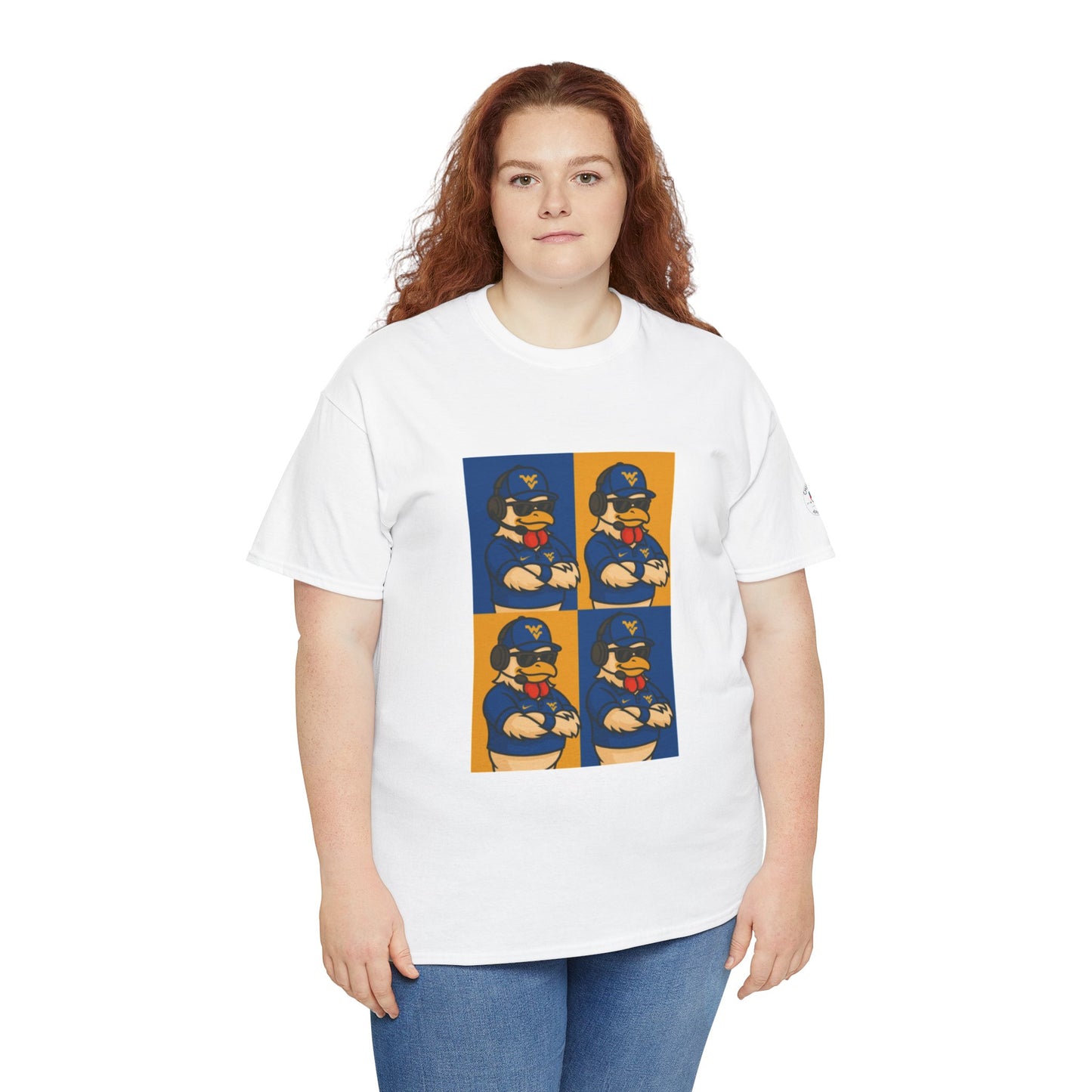 Warhol WVU Coop Daddy T-Shirt – Pop Art Coach Rooster Graphic Tee for Mountaineer Fans FREE SHIPPING