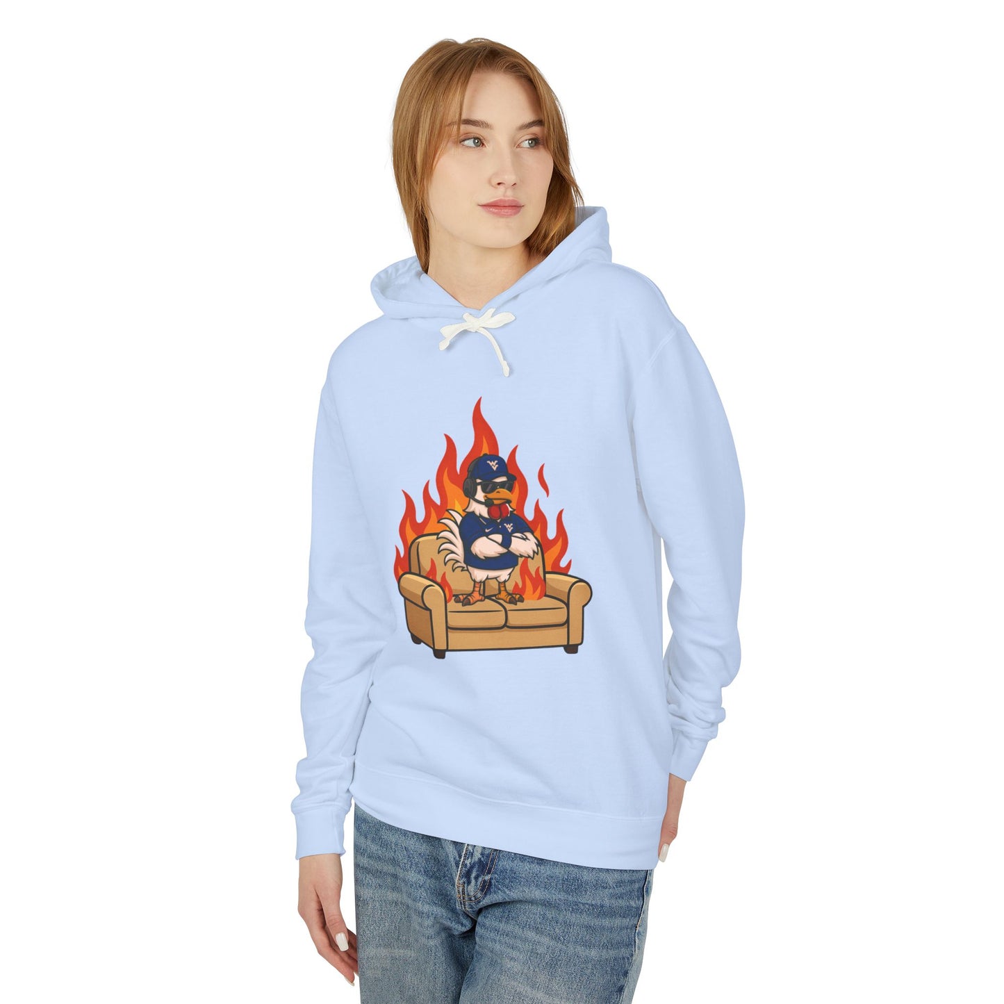 Big Rich Energy Burning Couch Hoodie – Chaos Quote 🔥FREE SHIPPING🔥