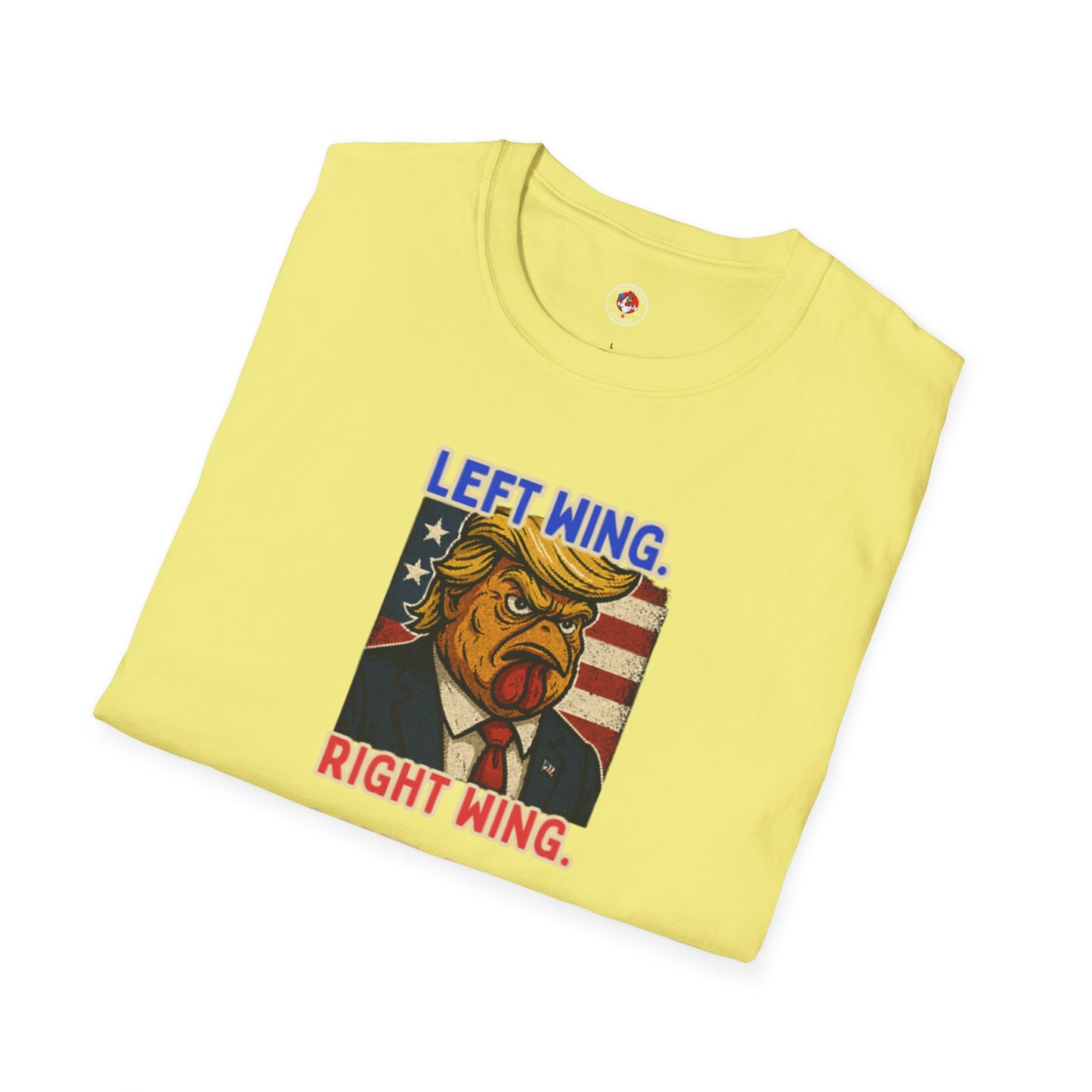 Cock-a-Doodle-Don "Left Wing. Right Wing. Same Coop." Political Satire Tee – Unisex Graphic T-Shirt