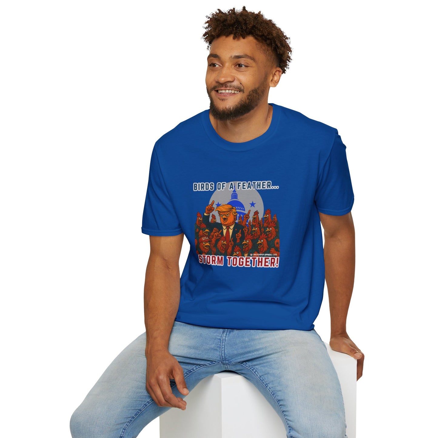 Birds of a Feather Storm Together T-Shirt – Funny Political Satire Tee for Free Thinkers & Rebel Minds