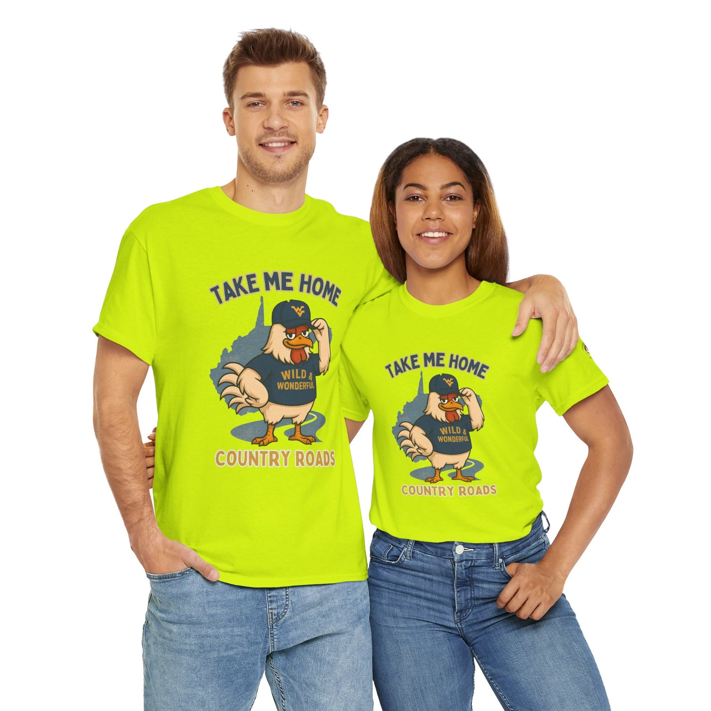 Take Me Home Country Roads WV Coop Daddy Tee – Funny West Virginia Rooster Shirt