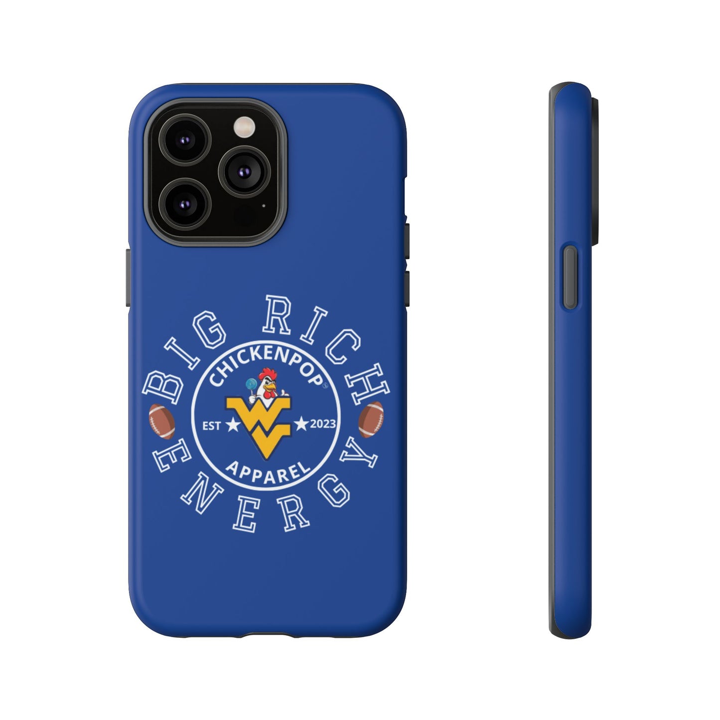 Don’t Be A Devries Funny Chicken Phone Case – Durable Dual-Layer Protection for iPhone, Samsung, Pixel – Matte or Glossy Finish Blue