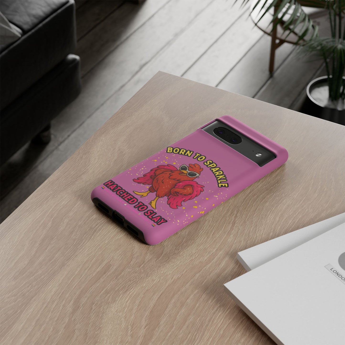 Phone Case - Born to Sparkle Hatched to Slay Logo Design