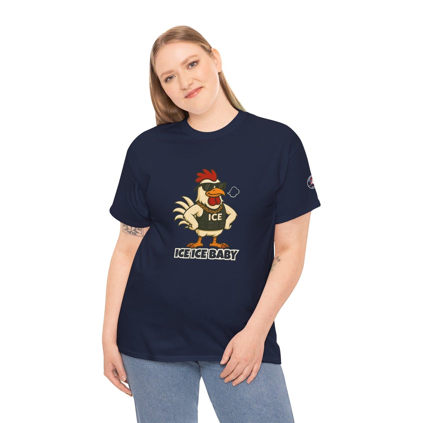 Ice Ice Baby Part 2 Funny Chicken T-Shirt – Cool Rooster Graphic Tee | Unisex Retro Hip-Hop Style