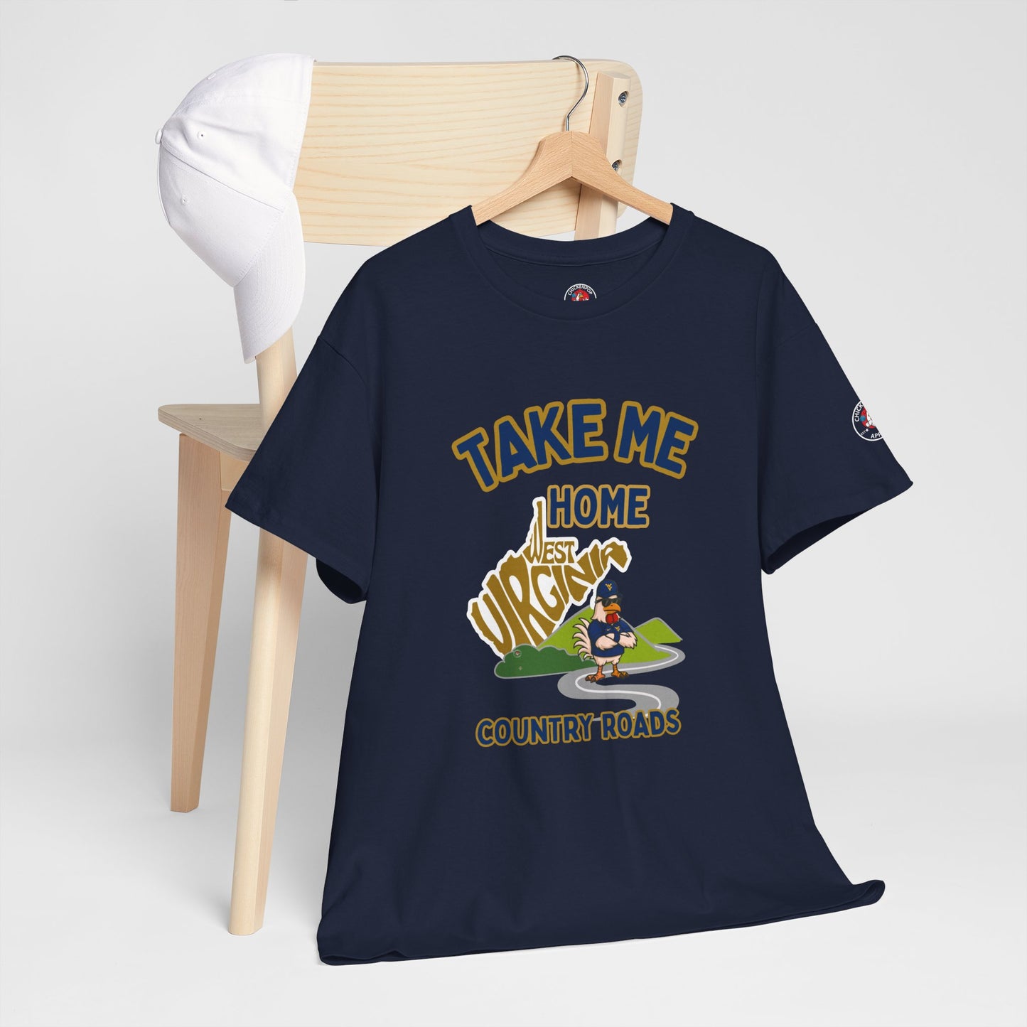 Take Me Home Country Roads WV Coop Daddy Tee – Funny West Virginia Rooster Shirt