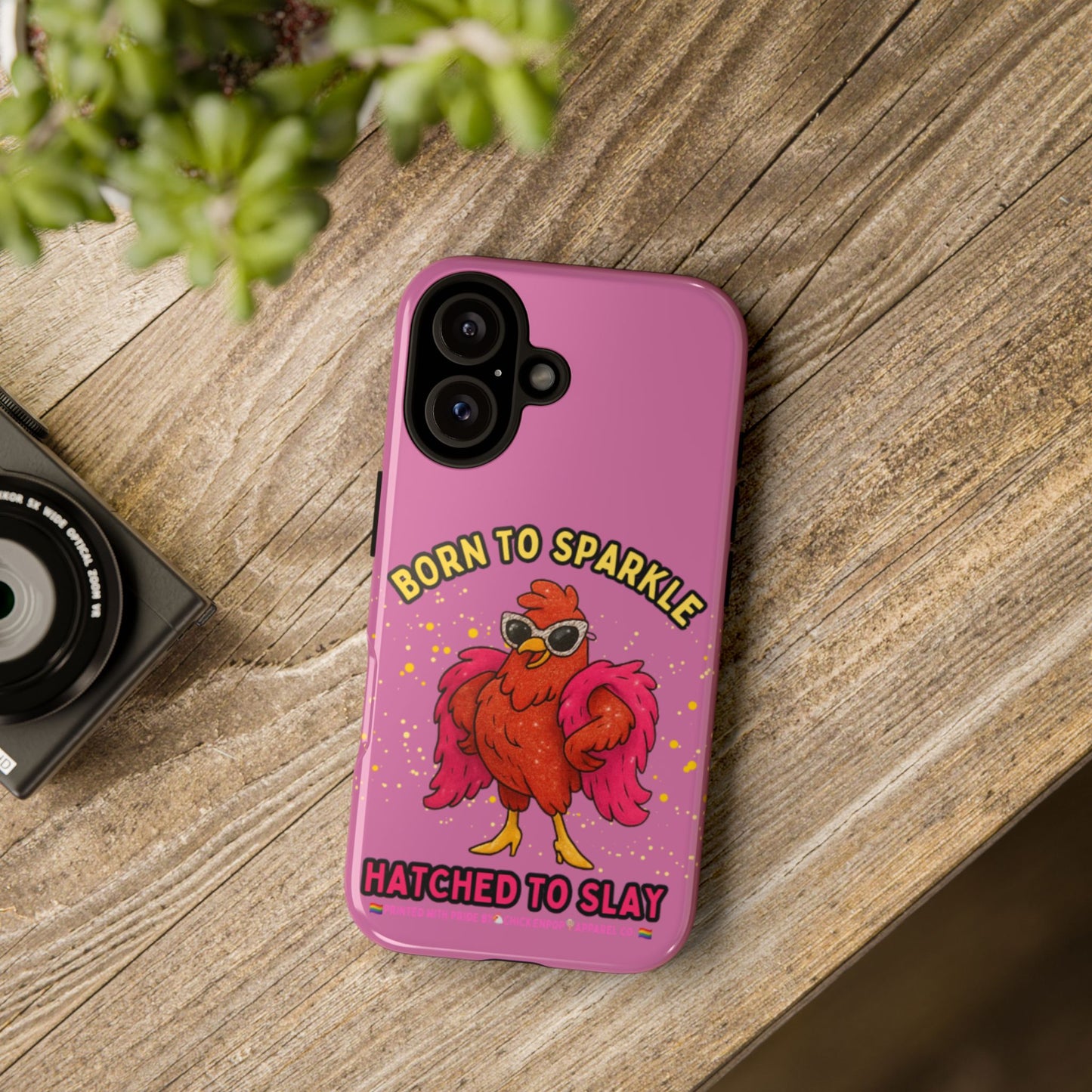 Phone Case - Born to Sparkle Hatched to Slay Logo Design