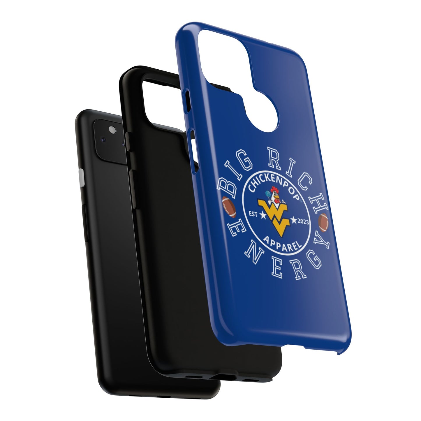Don’t Be A Devries Funny Chicken Phone Case – Durable Dual-Layer Protection for iPhone, Samsung, Pixel – Matte or Glossy Finish Blue