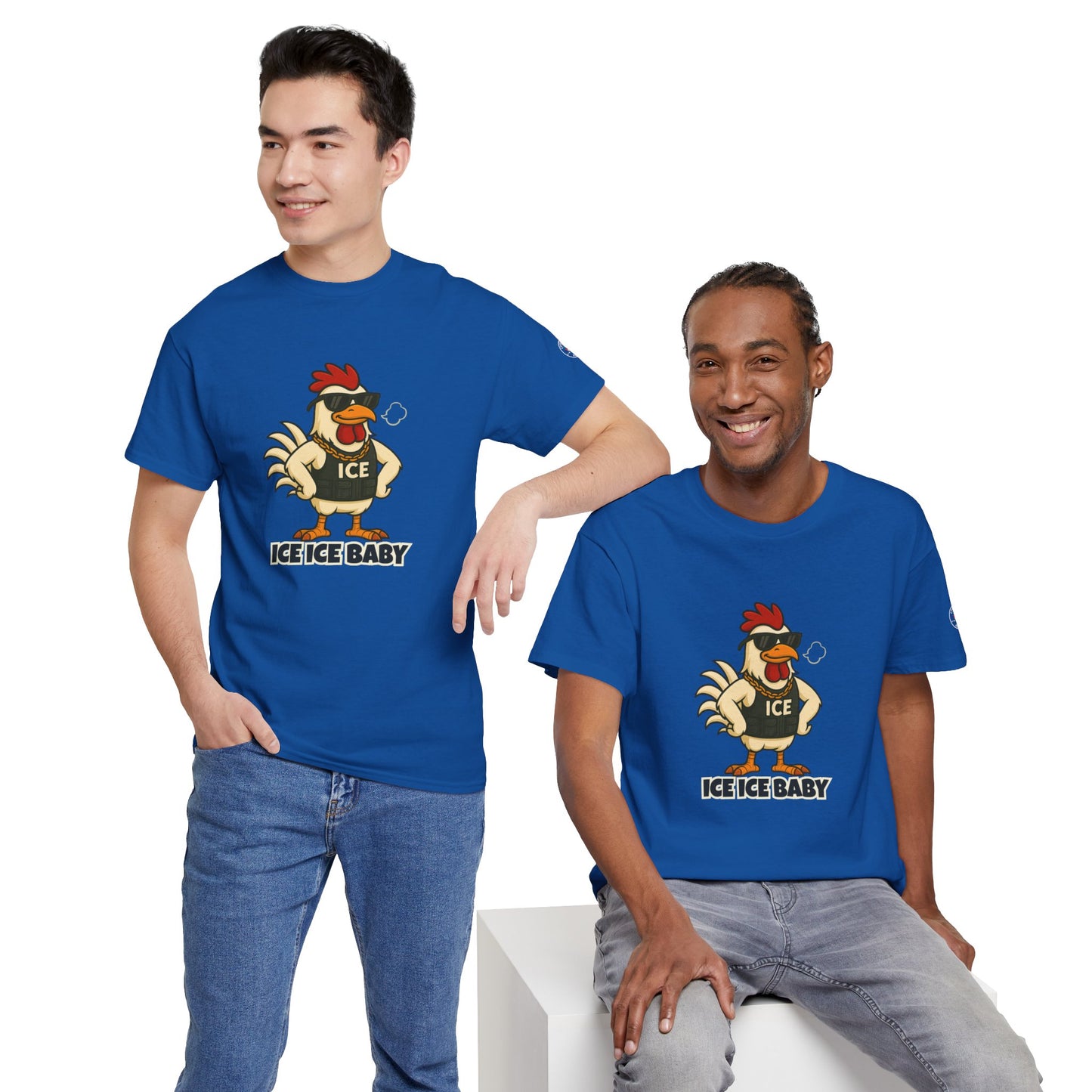 Ice Ice Baby Part 2 Funny Chicken T-Shirt – Cool Rooster Graphic Tee | Unisex Retro Hip-Hop Style