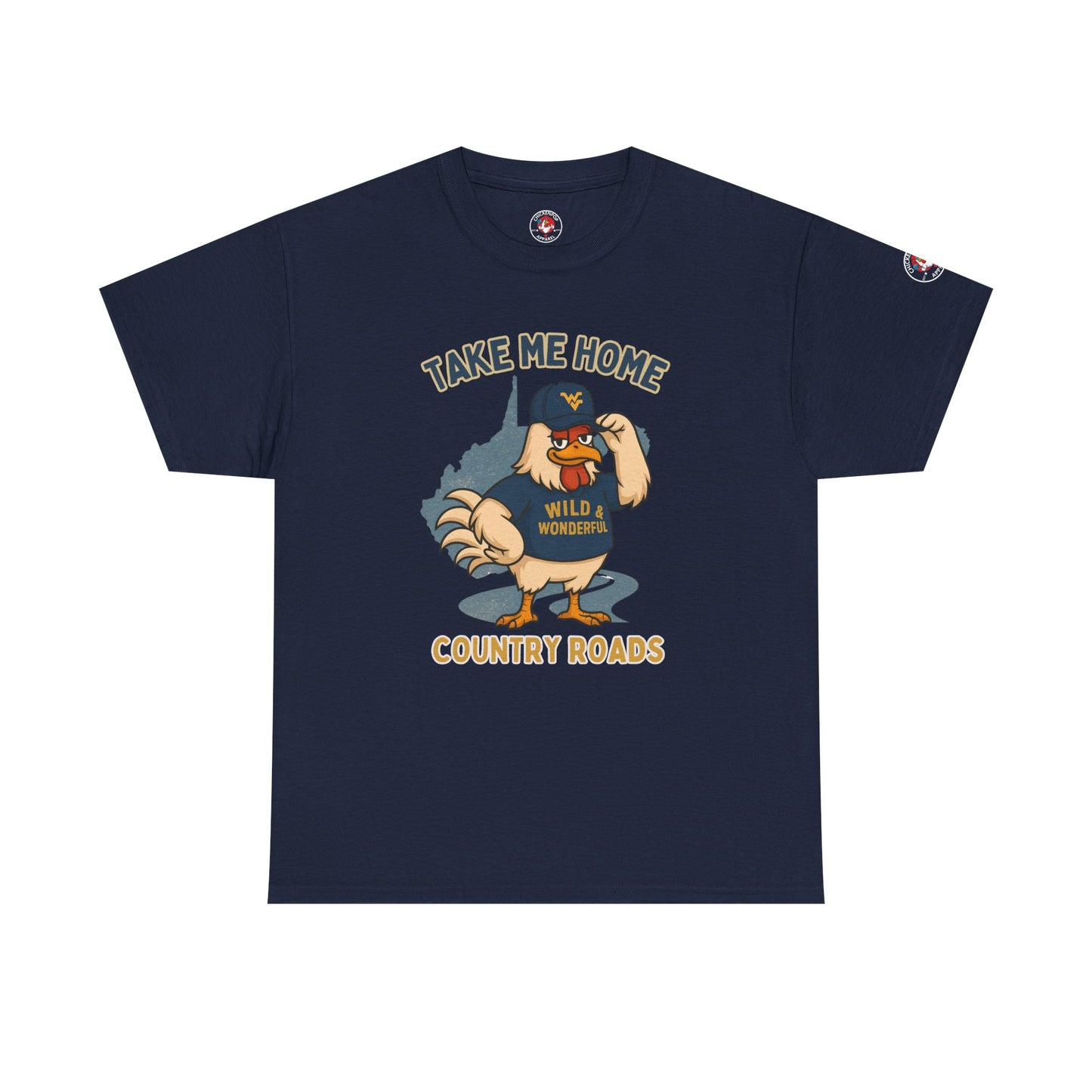 Take Me Home Country Roads WV Coop Daddy Tee – Funny West Virginia Rooster Shirt