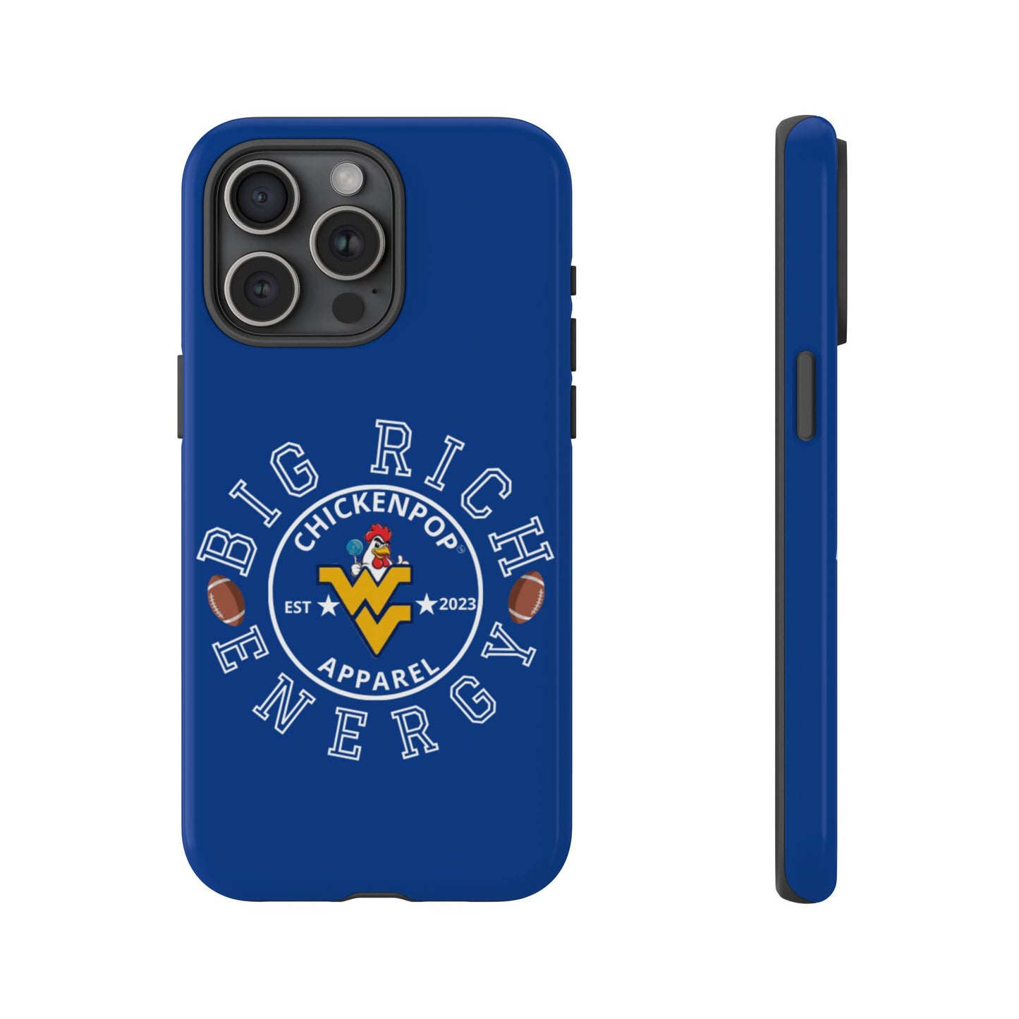 Don’t Be A Devries Funny Chicken Phone Case – Durable Dual-Layer Protection for iPhone, Samsung, Pixel – Matte or Glossy Finish Blue