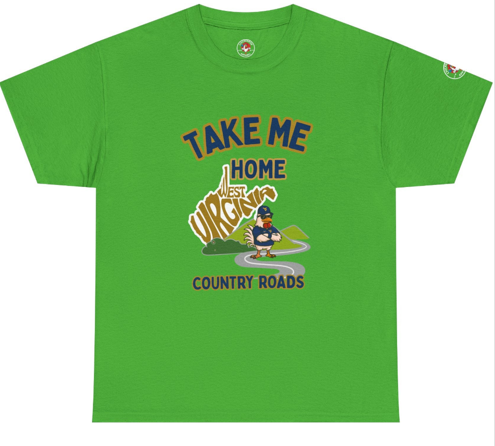 Take Me Home Country Roads WV Coop Daddy Tee – Funny West Virginia Rooster Shirt