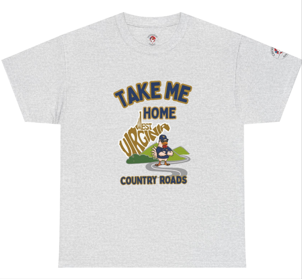 Take Me Home Country Roads WV Coop Daddy Tee – Funny West Virginia Rooster Shirt