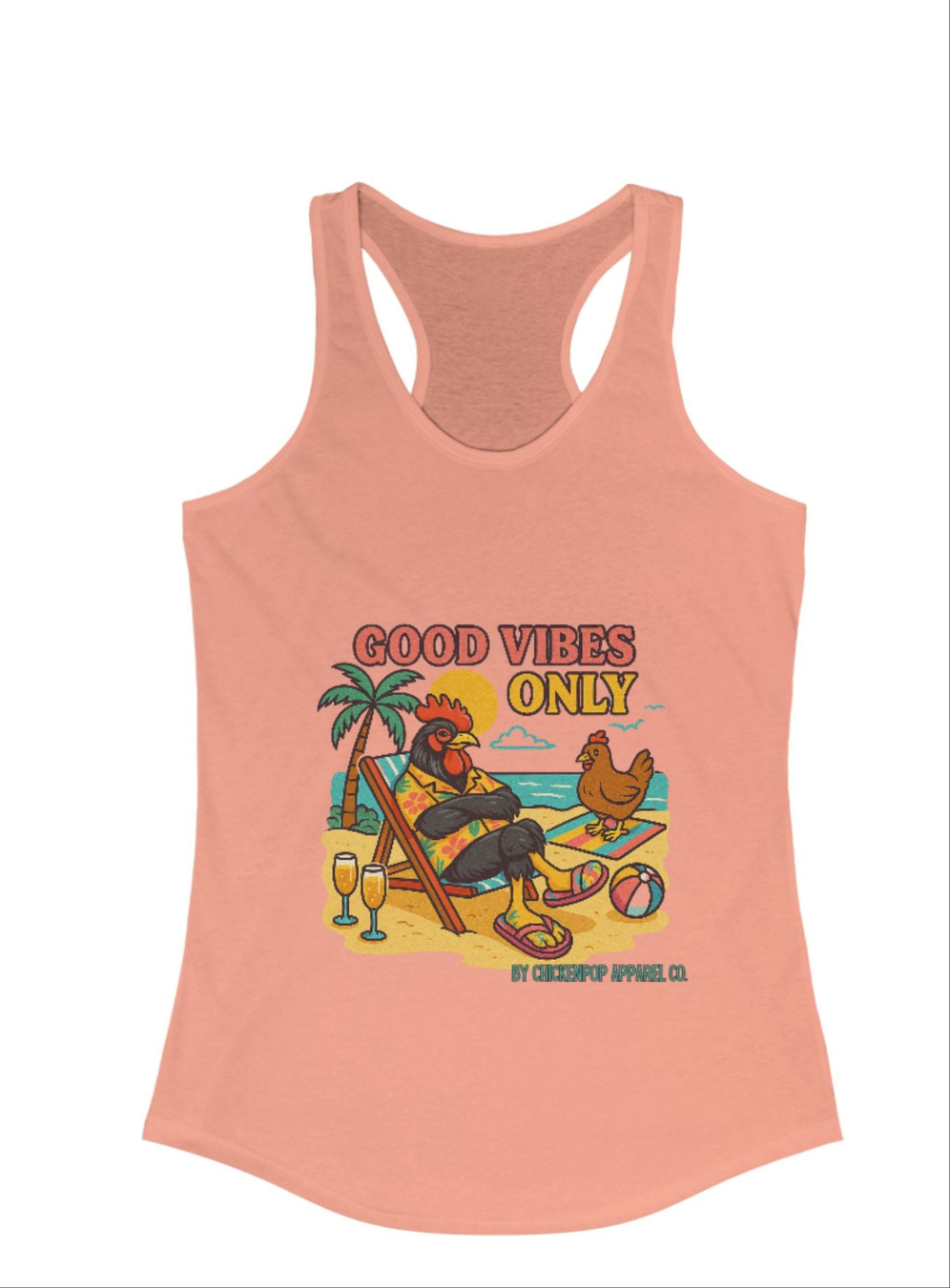 βοΈ Good Vibes Only Racerback Tank β by ChickenPop Apparel Co. ππΉ