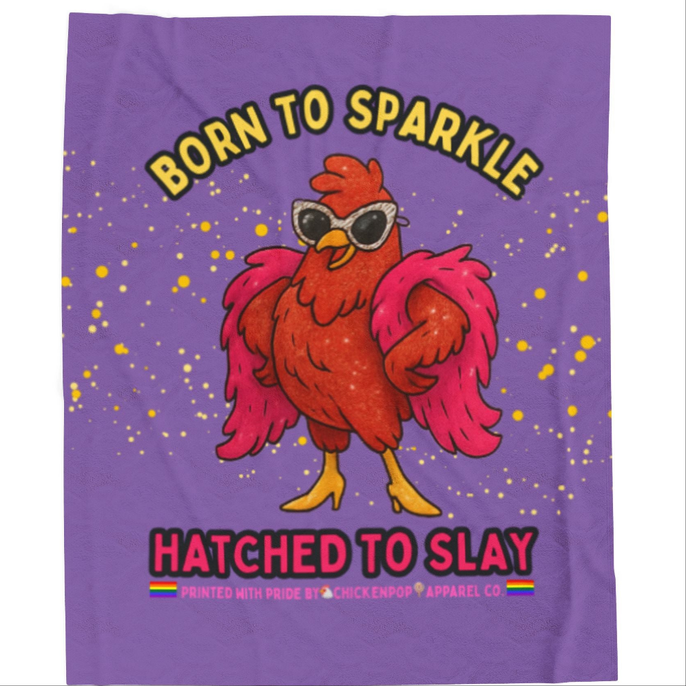 Born to Sparkle Velveteen Blanket – Soft, Sassy, and Ready to Slay