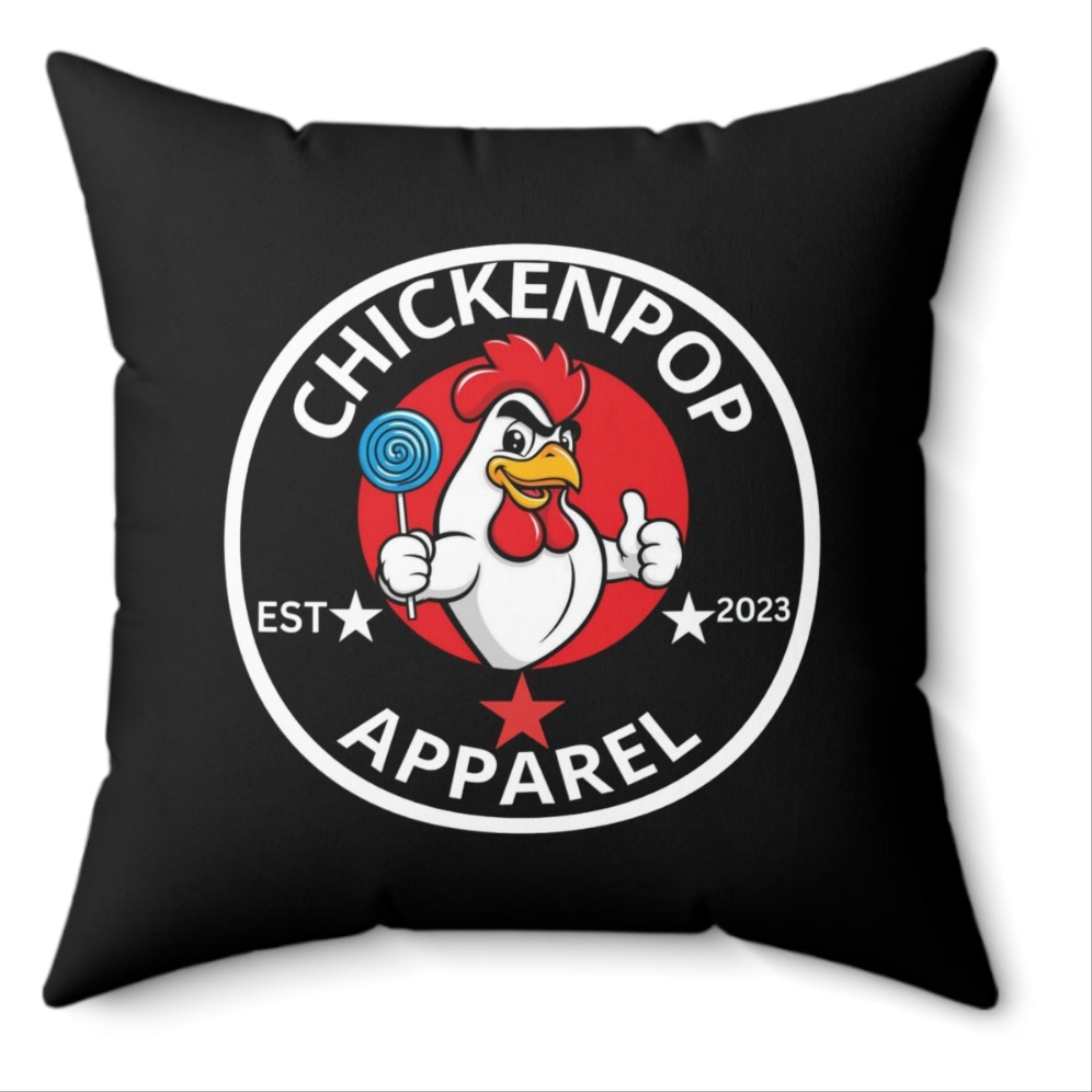 Original CPA Logo Spun Polyester Square Pillow Black