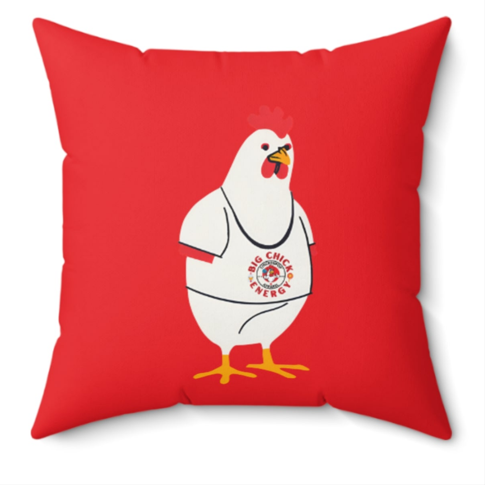 Big Chick Energy Big Chick Spun Polyester Square Pillow