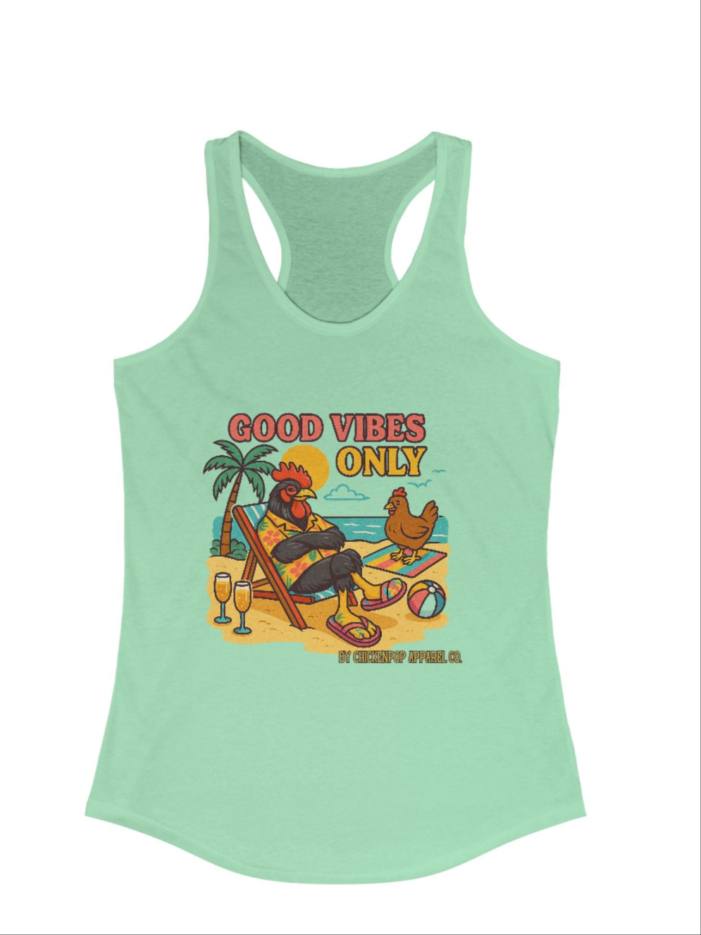 βοΈ Good Vibes Only Racerback Tank β by ChickenPop Apparel Co. ππΉ