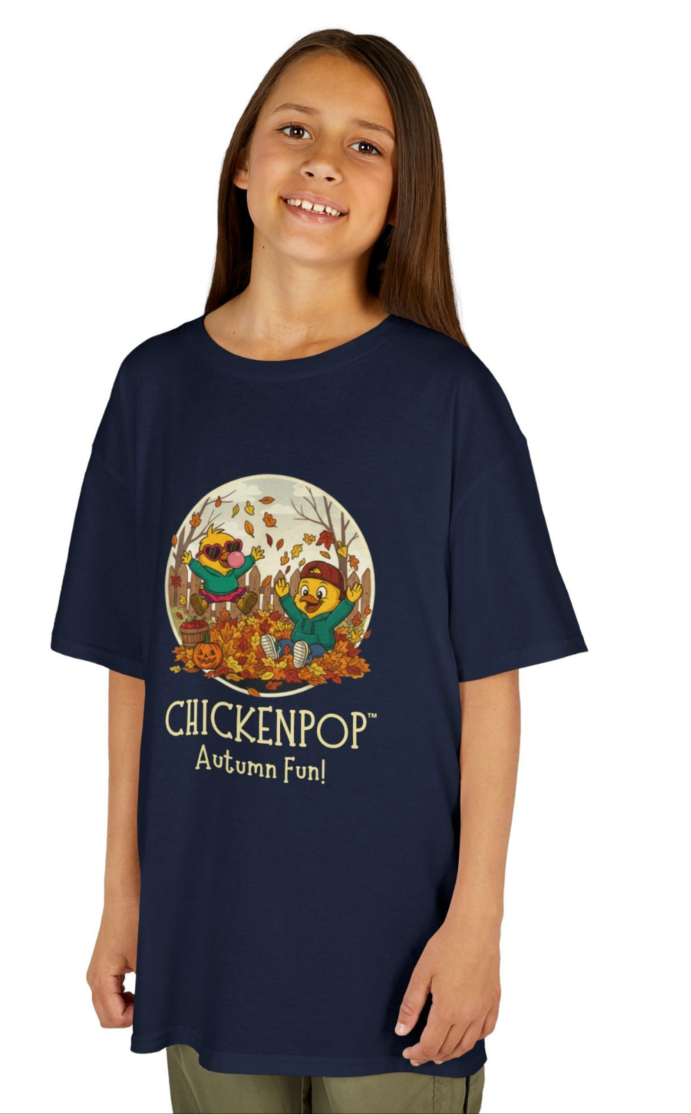 Kids Tee - Lil’ Cluckers 'Autumn Fun' ChickenPop Shirt