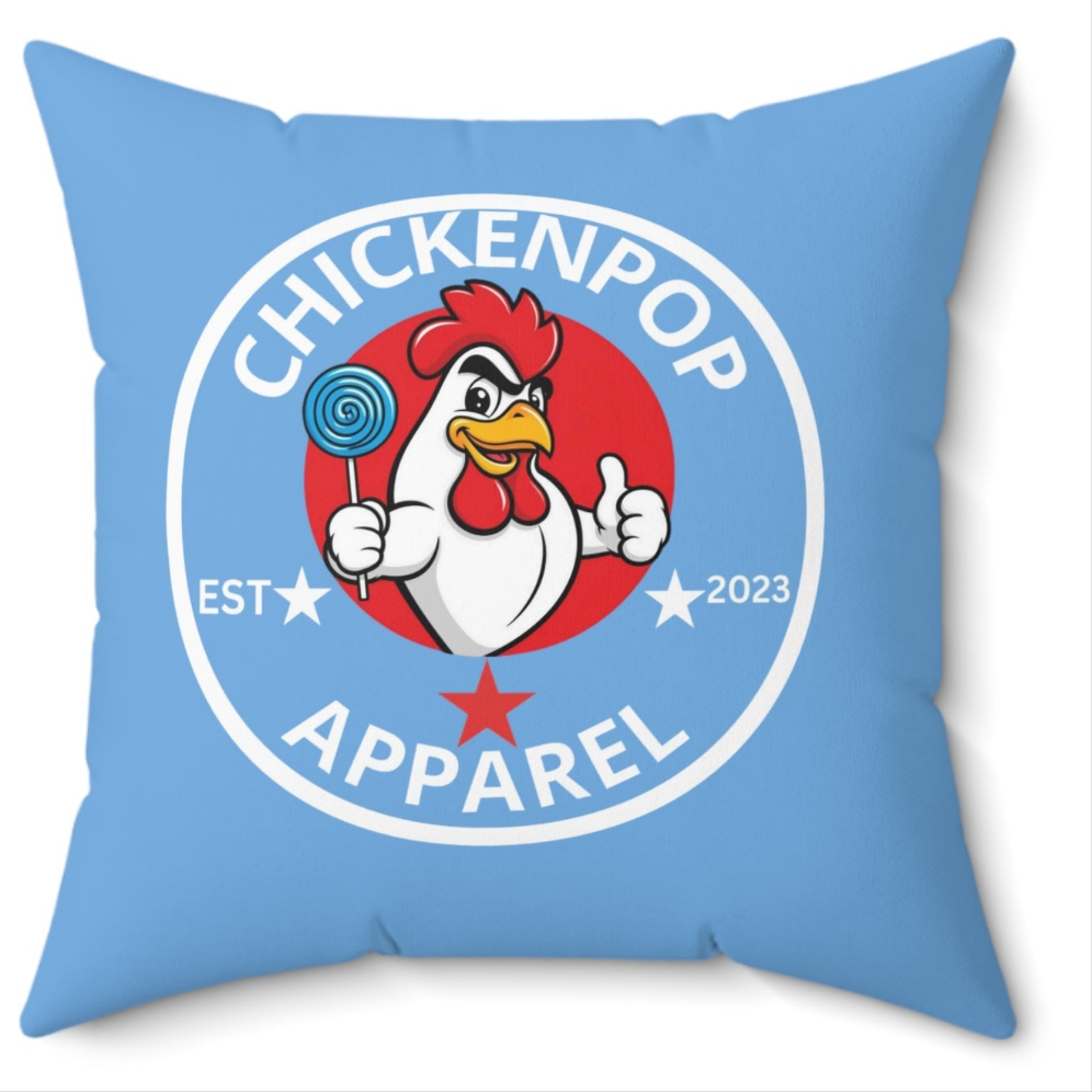 Original CPA Logo Spun Polyester Square Pillow Carolina Blue