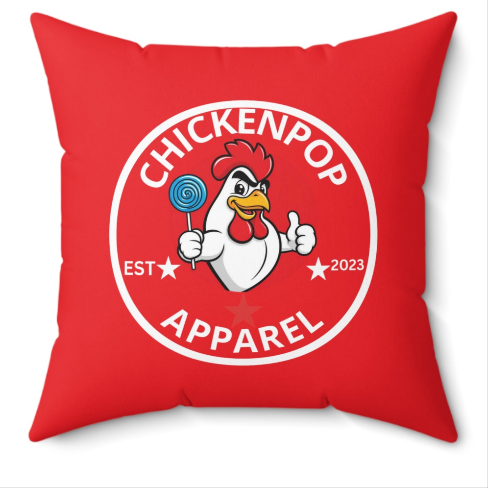 Original CPA Logo Spun Polyester Square Pillow Red