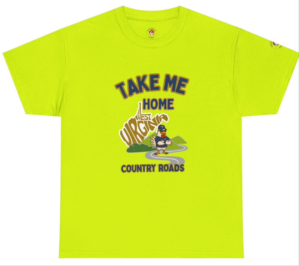 Take Me Home Country Roads WV Coop Daddy Tee – Funny West Virginia Rooster Shirt