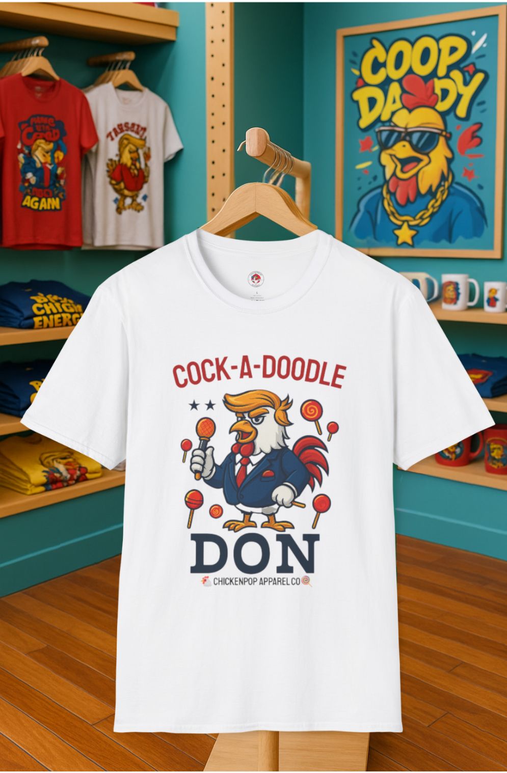 Cock-a-Doodle-Don T-Shirt – Lollipop Drop Edition