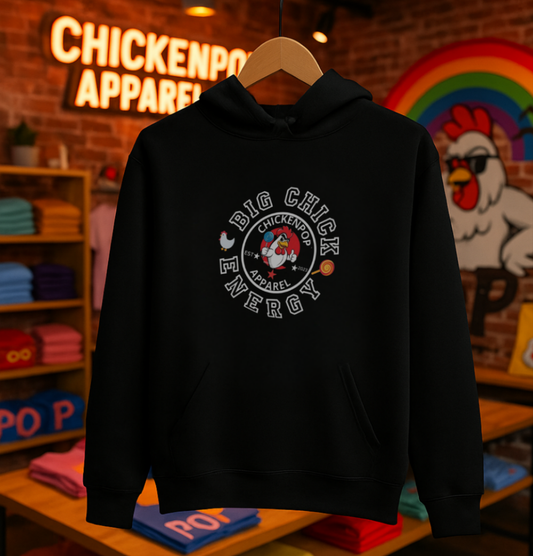 Big Chick Energy Logo Unisex Hoodie - ChickenPop Arm Logo Edition