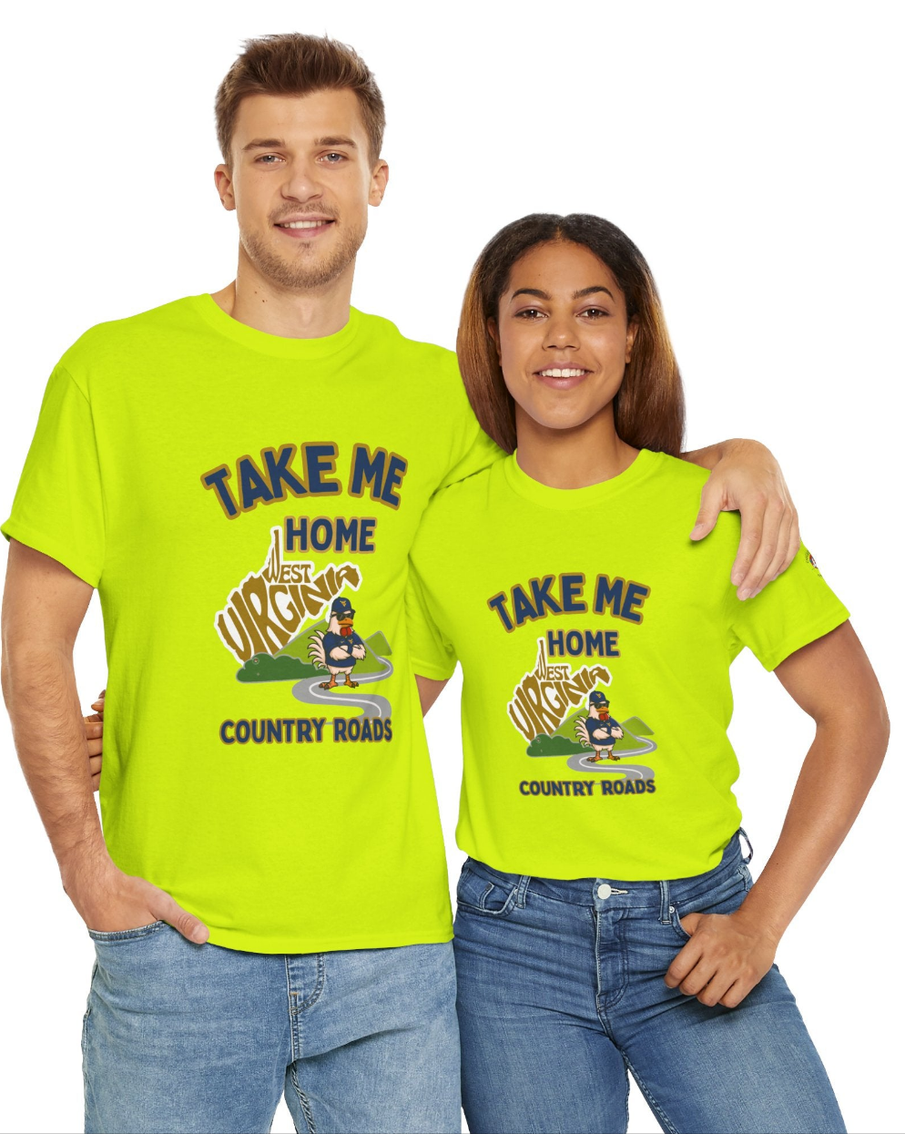 Take Me Home Country Roads WV Coop Daddy Tee – Funny West Virginia Rooster Shirt