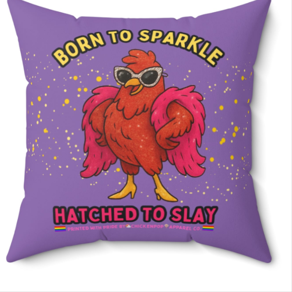 Born to Sparkle Throw Pillow – Slay the Sofa, Glam the Bed