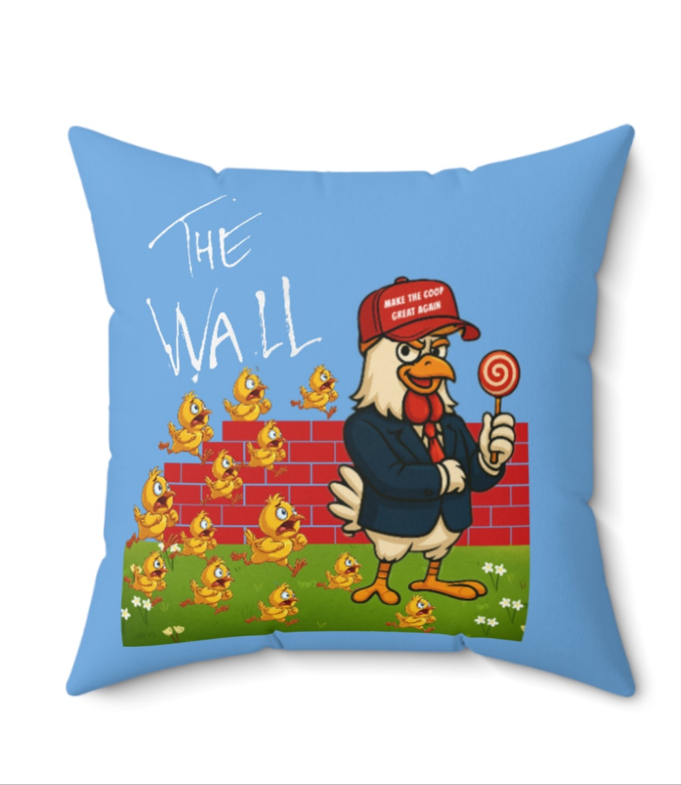 Another Chick Thru The Wall Throw Pillow – Bold Political Chicken Graphic Cushion | Soft & Sassy Accent Pillow for Couch, Bed, or Chair
