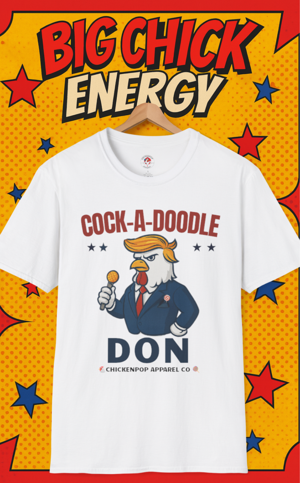 Cock-a-Doodle-Don T-Shirt – Pocket Pop Edition