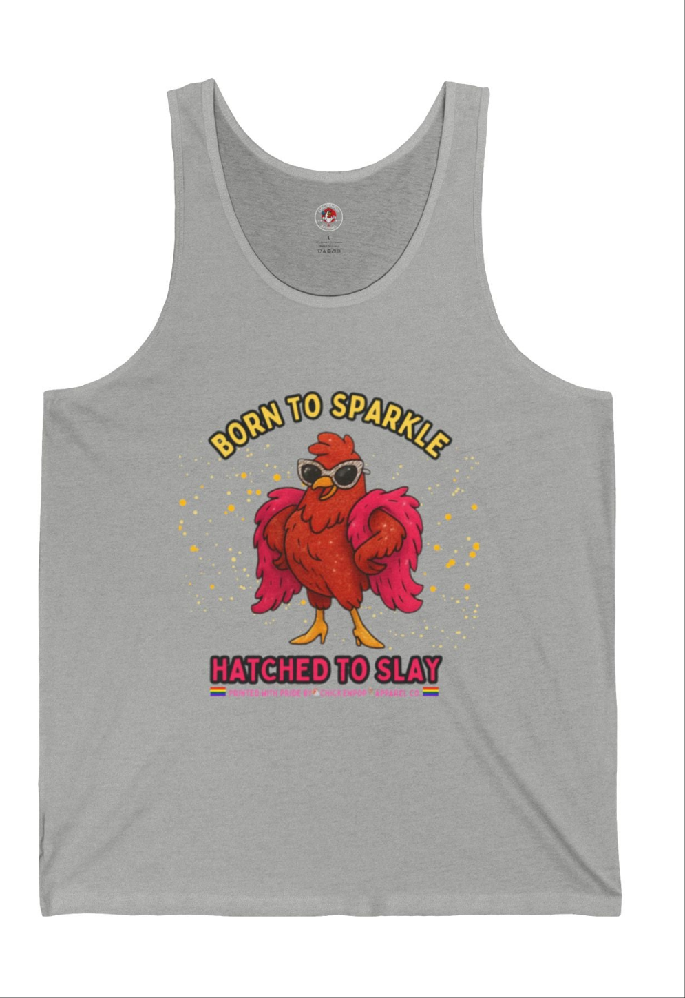 Born To Sparkle Unisex Tank - Chill Fit, Loud Vibes, Full Shine