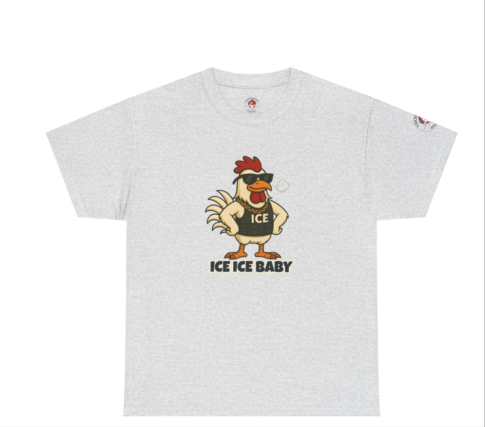 Ice Ice Baby Part 2 Funny Chicken T-Shirt – Cool Rooster Graphic Tee | Unisex Retro Hip-Hop Style