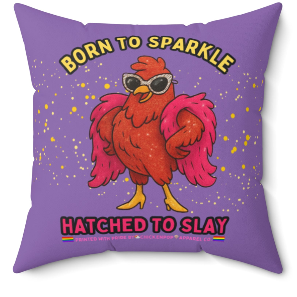 Born to Sparkle Throw Pillow – Slay the Sofa, Glam the Bed