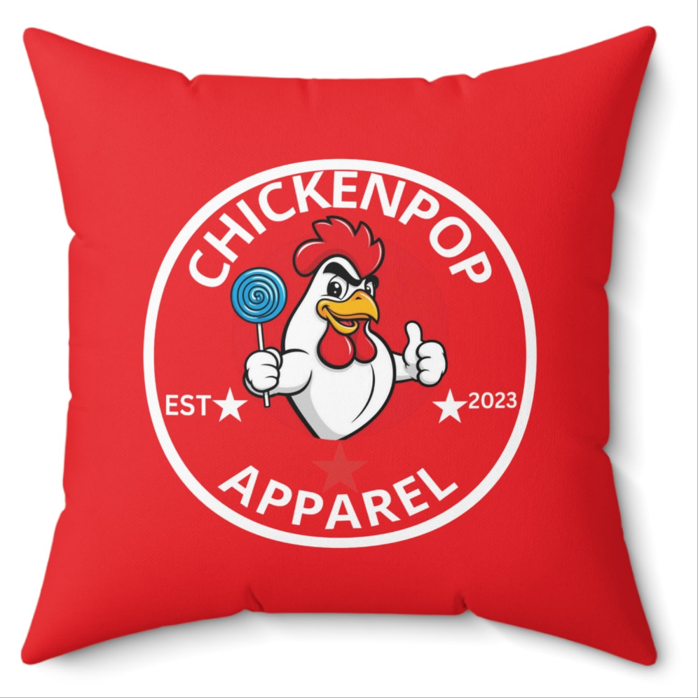 Original CPA Logo Spun Polyester Square Pillow Red