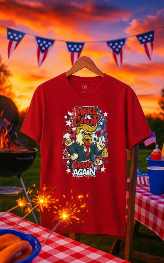 Cock-a-doodle-Don T-Shirt – Make the Coop Great Again | Funny Political Chicken Shirt by ChickenPop Apparel