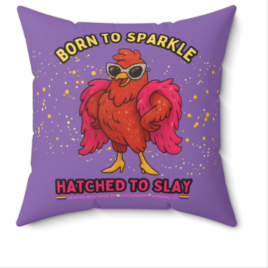Born to Sparkle Throw Pillow – Slay the Sofa, Glam the Bed
