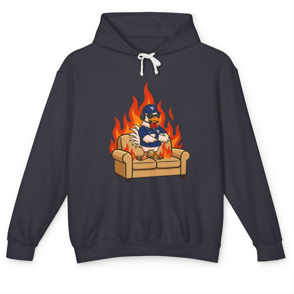 Big Rich Energy Burning Couch Hoodie – Chaos Quote 🔥FREE SHIPPING🔥